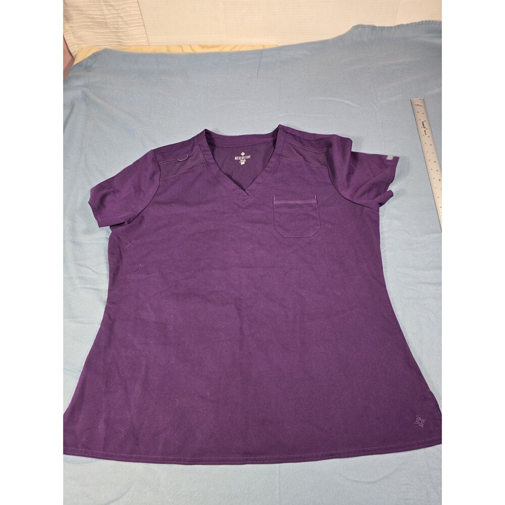 Med Couture Energy 8587 Mia V-Neck Scrub Top Womens XL Wine